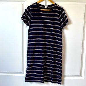 Striped t shirt dress by J Crew